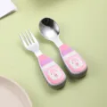 Edelstahl Kinder Löffel Gabel Set süße rosa Alpaka Kleinkind Esslöffel Trainingsbesteck - 304 Edelstahl Löffel Gabel Schaf
