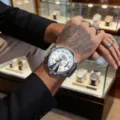 FENSIR men oversized chronograph watch, bold street style quartz timepiece with steel strap. - Silver Steel White Dial