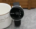Montre à quartz créative minimaliste PAIDU avec bracelet en cuir noir et cadran unique. - Bracelet en cuir avec bande noire et cadran noir