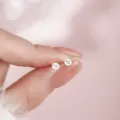Silber Herz Zirkon Ohrringe zierlich klein minimalistisch Knorpel Piercing Schmuck Alltag - Weißes Herz Zirkonia Gerader Stift / 990 Silber / Silber