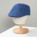Gorra plana azul transpirable de malla para hombre y mujer, verano vintage ivy cap detalle - M (56-58cm) / Azul