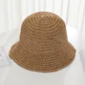 Cappello secchiello in paglia fatto a mano stile giapponese cappello sole traspirante - M(56-58cm) / Kaki