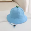 Kinder hellblauer Fischerhut mit Spross Sonnenschutz Outdoor Reise Sommer Strand Kappe - 50cm Krempe (1-3 Jahre) / Himmelblau