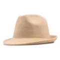 Khaki wolle fedora hut detail, klassischer britischer herbst winter hut damen herren. - Kinder 52-54cm / Camel