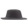 Klassischer Wollfilz-Fedora-Hut für Damen, eleganter flacher Rand Wintermode Stil. - Schwarz