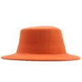 Oranger Woll-Fedora-Hut für Damen, stilvolle breite Krempe Herbst Winter eleganter Hut. - Orange