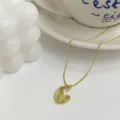 Elegante S925 Silber Herz Diamant Anhänger Halskette, französischer Liebes-Schlüsselbeinkette Schmuck. - 925er Silber / Goldene Halskette
