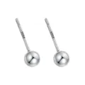 S999 Sterlingsilber Kugel Ohrstecker minimalistisches runder Perlen Design Alltag - Perlen-Ohrstecker / 4mm