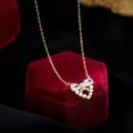 Elegante 925er Silber Schleife Perle Halskette für Damen, stilvoller Modeschmuck Ansicht. - 925er Silber / Gold