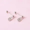 S925 Sterling Silber Chinesisches Fu Zeichen Ohrstecker Ethischer Stil Modeschmuck - 925er Silber / Fu Ohrstecker-12mm