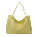 Gele zachte leer grote capaciteit tote tas, stijlvolle casual schouder onderarm tas. - Zonder hanger / Geel