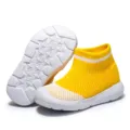 Scarpe a calzino traspiranti per neonati con morbida suola in gomma antiscivolo per i primi passi. - 18 (120mm) / Giallo