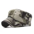 Berretto piatto mimetico da uomo cappello militare tattico con stemma ricamato 3D cappello da sole - Regolabile / Mimetico