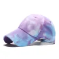 Μοντένo καπέλο μπέιζμπολ tie-dye για άνδρες και γυναίκες, καλοκαιρινό καπέλο ηλίου. - Ρυθμιζόμενο / Μπλε + Μοβ
