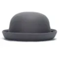 Chapeau melon en feutre de laine gris pour femme et enfant, style britannique d'hiver. - Enfant / Gris