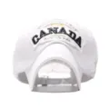 White casual baseball cap with embroidered Canada lettering patch, stylish outdoor sun hat for daily. - Adjustable / White