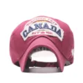 Burgundy embroidered Canada baseball cap, stylish streetwear sun hat for men and women, spring - Adjustable / Burgundy