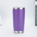 Μωβ 20oz διπλοτοιχωματικό θερμικό ποτήρι από ανοξείδωτο χάλυβα για ταξίδι και ποτά. - Μωβ