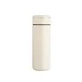 Botella termo aislada al vacio portatil de acero inoxidable beige para uso diario - 200ml / Taza de Bolsillo Blanca
