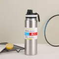 Edelstahl Vakuum isolierte Wasserflasche Detailansicht, doppelwandige Sportflasche Merkmale. - 800ML / Stahlfarben