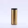 Tazza da caffè termica in acciaio inossidabile con coperchio nero, portatile per ufficio. - 550ml / Oro