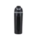 Bouteille d'eau de sport en acier inoxydable noir gourde isotherme portable avec couvercle - 24oz / Noir