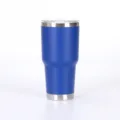 Vaso térmico de acero inoxidable azul, taza de café de viaje al vacío de doble pared para auto. - 30oz / Azul