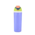 Bouteille isotherme en acier inoxydable avec couvercle colore, gourde de sport portable - Violet