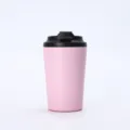 Pink 12oz stainless steel vacuum insulated coffee cup travel tumbler, minimalist car mug - Pink