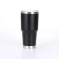 Tumbler da viaggio isolato in acciaio inossidabile nero, tazza caffè sottovuoto a doppia parete. - Nero