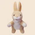 Carino peluche marionetta a mano da coniglio con bocca aperta per gioco interattivo dei bambini - Burattino a Mano Coniglio Seduto