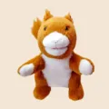 Grazioso giocattolo marionetta a mano in peluche con coda cespugliosa e bocca aperta per i bambini. - Burattino a Mano Scoiattolo Seduto