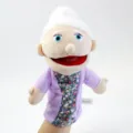 Plush grandma hand puppet toy for kids storytelling kindergarten role play interactive family - Open-Mouth Grandmother Hand Puppet