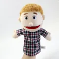 Giocattolo educativo interattivo genitore-figlio in peluche con marionetta di cartone animato - Burattino Padre Bocca Aperta