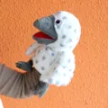 Plush animal hand puppet toy movable mouth soft stuffed bird doll for kids storytelling! - Owl