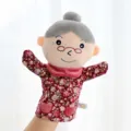 Morbido peluche marionetta a mano di nonna per spettacoli teatrali e asilo nido. - Burattino a mano della Nonna
