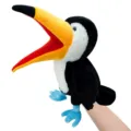 Marionetta a mano da tucano in peluche per bambini, morbido giocattolo animale per famiglie. - Burattino di tucano / 40CM