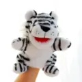 Peluche marionetta da mano tigre bianca giocattolo con bocca mobile per gioco interattivo. - Tigre / Circa 25cm