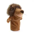 Marionetta a mano in peluche leone marrone con bocca mobile, peluche animale interattivo. - Leone (Bocca Mobile) / 24cm