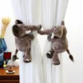 Muso di elefante peluche fermatenda, morbido tessuto cartone animato porta tende per bambini. - Elefante / 25cm (Paio)
