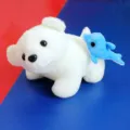 Peluche orso polare bianco simpatico giocattolo di peluche bambola con delfino blu stile - Stile Amico - Delfino