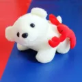 Orso polare di peluche bianco con bambola di aragosta rossa, morbido peluche. - Stile Amico - Aragosta