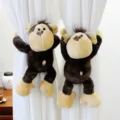 Cute monkey plush curtain tieback cute cartoon animal drapery holdbacks for kids room decor - Monkey / 25cm (Pair)
