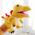 Schattige gele dinosaurus pluche handpop speelgoed voor kinderen interactief verhalen vertellen - Stegosaurus