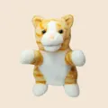 Peluche gatto burattino a mano animale, morbida bambola interattiva per storie di bambini. - Burattino a Mano Gatto Seduto