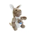 Süßes Känguru Handpuppe Plüschtier mit Baby, weiches Stofftier für Kinder und zum Erzählen. - Handpuppe: Sitzende Höhe ca. 30cm / Känguru Handpuppe + Blaue Fliege Känguru Baby