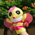 Cute cartoon butterfly caterpillar plush hand puppet toy for kids early education show - Bee Hand Puppet