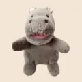 Peluche marionetta a mano ippopotamo giocattolo carino interattivo bocca aperta grigio peluche - Burattino a Mano Ippopotamo Seduto