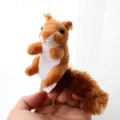 Cute squirrel plush finger puppet toy for kids storytelling and interactive performance. - Squirrel