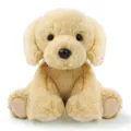 Gros plan detail de peluche chiot golden retriever doux et moelleux animal mignon. - Poupée en Peluche Chiot Assis / Hauteur Assise Environ 22cm